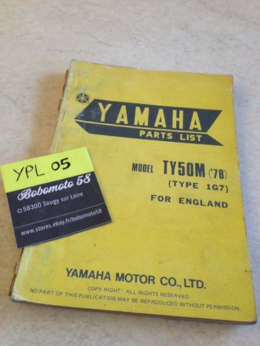 Yamaha parts list - , ty50