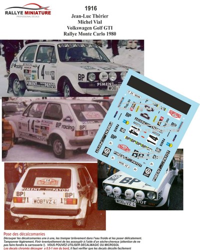 Decals ref 1916 - 1916, vw