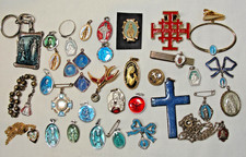 36 Enamel Medal Lot Our Lady of the Willow Tree (N. D. de l'Osier), St. Goretti+