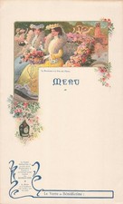 VIEUX PAPIER MENU PUBLICITAIRE