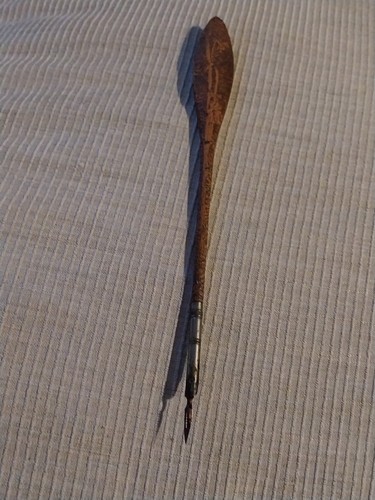 Porte plume ancien bois - plume, en
