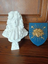 Buste du Roi Louis XIV  17 x 14 cm de large et blason le Roi Création artisanale