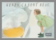 Carte publicitaire - advertising Card - Flower by  Kenzo recto verso