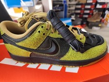 Baskets Sneakers Nike Dunk Skull Halloween 42.5 Noir Jaune Tête De Mort 