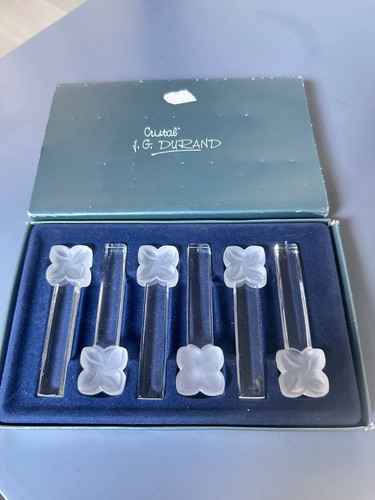 Six portes couteaux cristal - six,