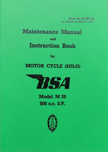 Bsa m20 500 motos manuel - bsa,