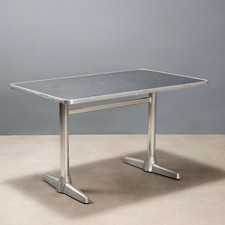 Table Vintage Bois Aluminium