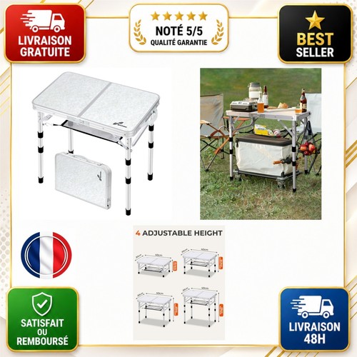Table camping pliante - table, de