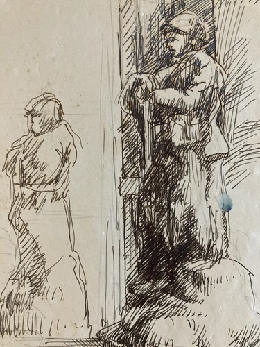 Lot dessin encre château - dessin,