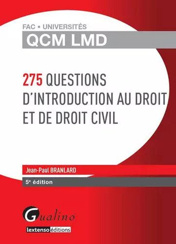 Qcm lmd 275 questions - qcm,