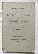 Le 4 Aout 1914 au Parlement