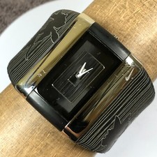 Nike Women WC0024 Black Dial Leather 43mm Quartz Analog Watch 7 1/4"