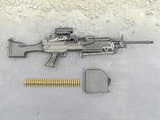 1/6 Scale Toy GI JOE - Roadblock - M249E2 SAW Machine Gun w/Ammo Crate
