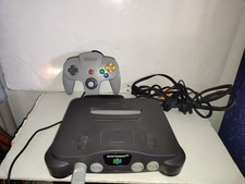 CONSOLE NINTENDO 64 + POWER SUPPLY + MANETTE + CABLE TV RCA PAL EUR  FONCTIONNE
