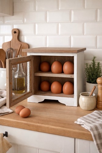 Armoire œufs bois - 12, en