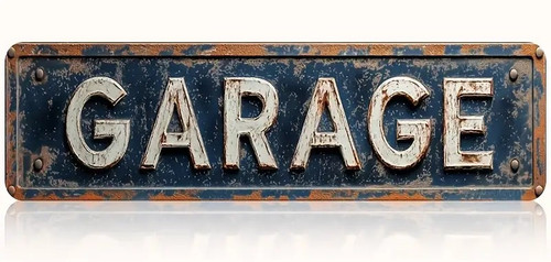 Plaque murale métal garage - murale,