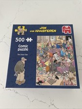 RARE Jan Van Haasteren «THE CHESS CLUB» 500 Piece Puzzle.