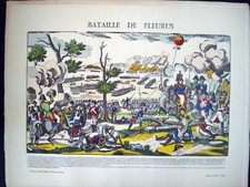 Vintage Imagerie Pellerin Bataille de Fleurus Inv1722
