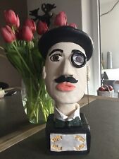 Buste en céramique, homme au monocle