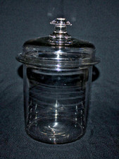 Old jar, candy jar, blown glass pharmacy, 19th century, 25cm