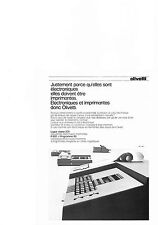 1971 OLIVETTI ADVERTISEMENT Electronic Printers