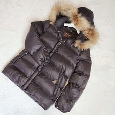MONCLER Valentine Down Fur Hood Brown Tag