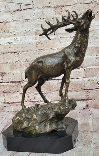 Sculpture statue tête cerf - statue, de
