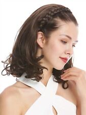 Demi-Perruque Postiche Noble Tressé Serre-Tête Longueur De L'Épaule 45cm Leurre