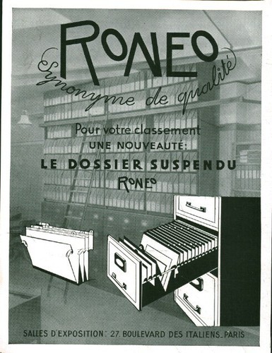 Publicité ancienne ronéo - ancienne,