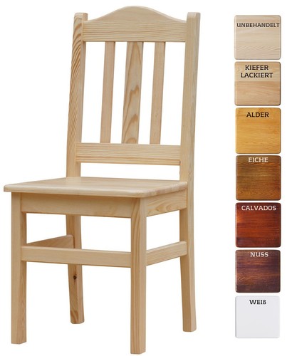 Lot chaise bois pin - bois, de