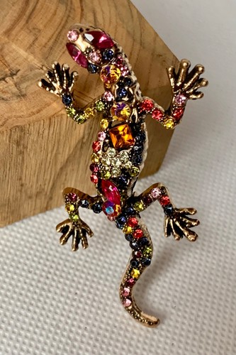 Grand gecko plaqué - gecko, or
