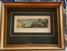 Patricia A. Regnart 1970’s Etching “ View Near Chipping Campden” 25/150 Framed