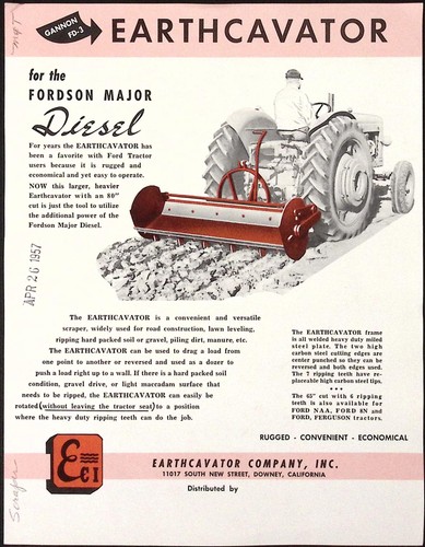1957 earthcavator company - earthcavator,