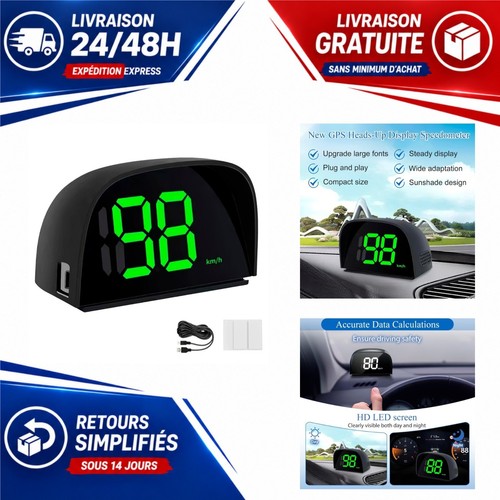 Compteur vitesse gps hud - vitesse,