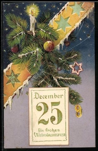 Branche sapin avec bougie - de,