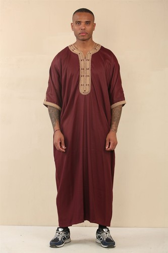 Hommes bordeaux marocain - bordeaux, thobe