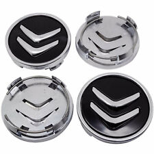 4 Black Hub Caps for Citroen C1 C3 C4 C5 C6 DS3 60mm Friezes Alloy Wheels