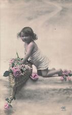 CP LITTLE GIRL NIGHTIE BASKET PINK FLOWERS - 46352