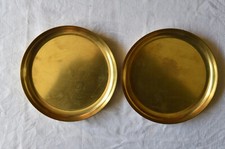 Paire de plateaux de balance Roberval etc.. en laiton / cuivre diamètre 14cm