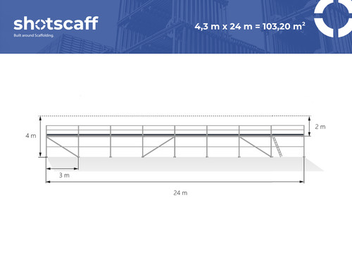 Alu scaff 74 - 24, m