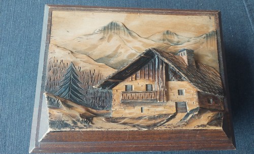 Ancienne boîte bois massif - ancienne,