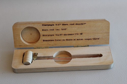 Thermomètre vin coffret de - vin, +