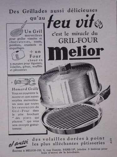 Publicité 1951 melior - publicitÉ,