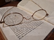 Antique Oval Glasses. Gold Plated. 1890s