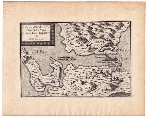 Gravure xviie canal caronte - gravure, de