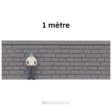 HO Lot 1m Mur en Pierres, 1/87 H0 Décor Ferroviaire Train Modélisme Voie Tunnel