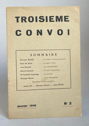 Revue troisième convoi - troisième,