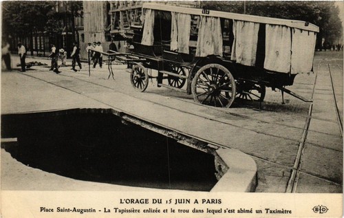 Cpa orage juin a - du, paris