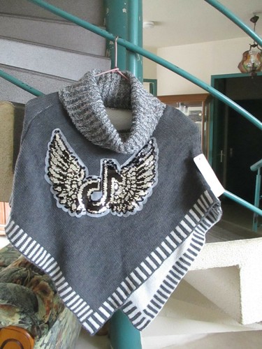 Poncho gris foncé - poncho,
