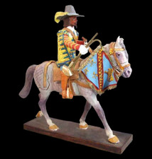 LEMAITRE figure TRUMPET ON HORSEBACK 1627 / soldier toy old 